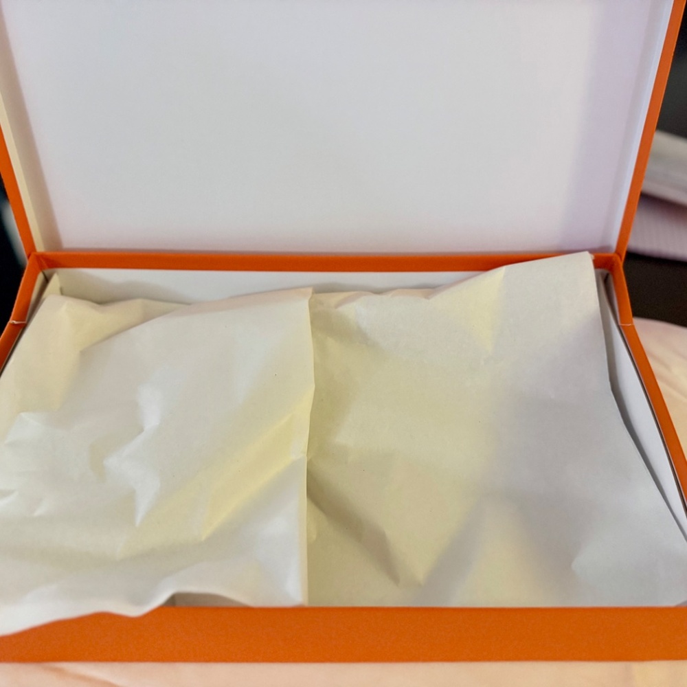 Empty Hermes Orange Rectangular Box With Original… - image 6
